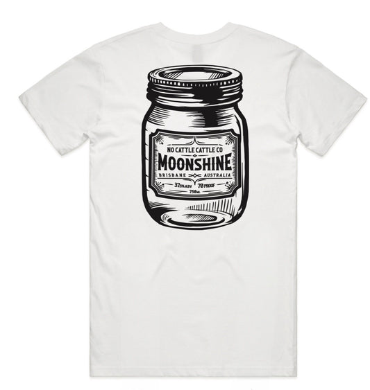 No Cattle Cattle Co - 'Moonshine' White Tee