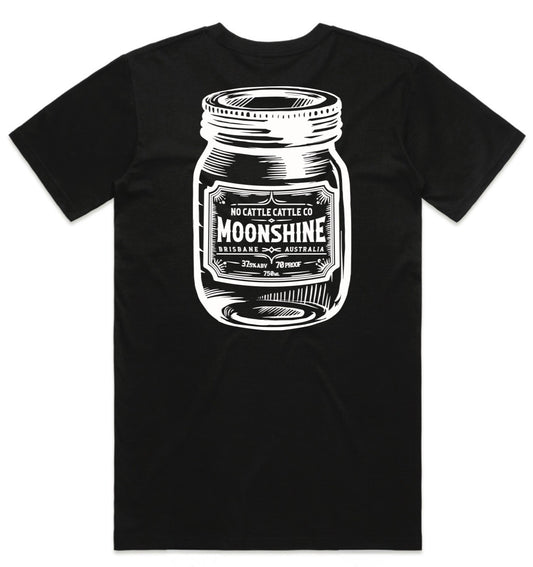 No Cattle Cattle Co - 'Moonshine' Black Tee